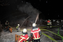 Brand einer Garage in Eschenlohe, Vollbrand, 13.01.2021 Foto: Dominik Bartl