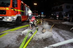 Brand einer Garage in Eschenlohe, Vollbrand, 13.01.2021 Foto: Dominik Bartl